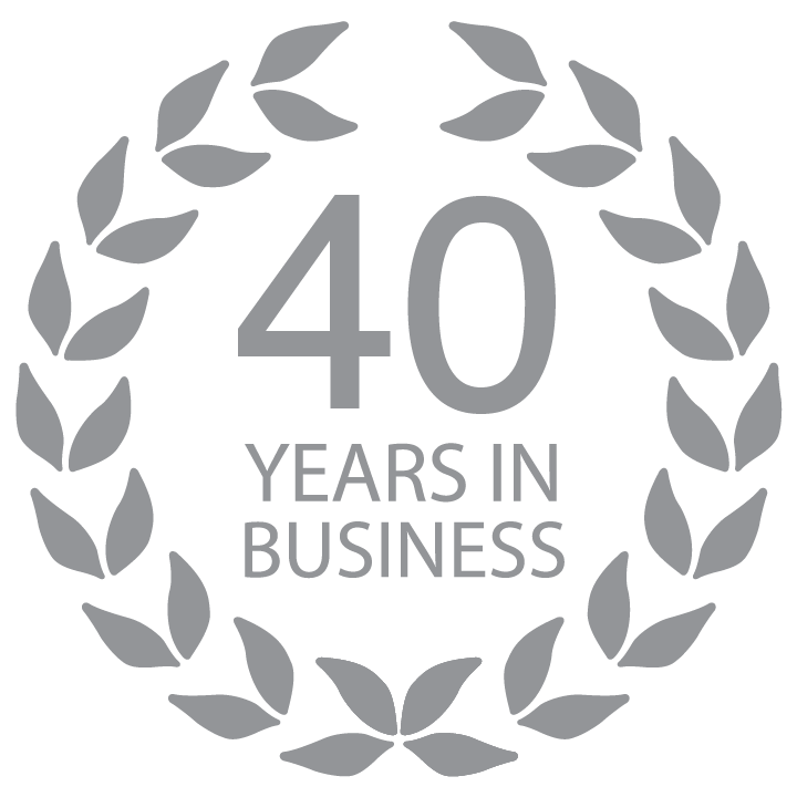 40 Years in Business Crest